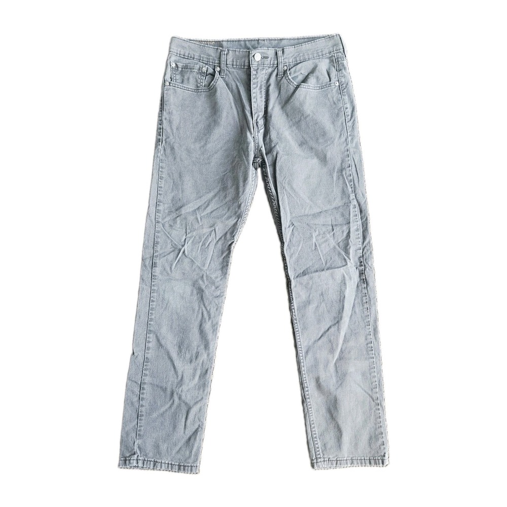 Levis 502 Mens Denim Gray Jeans Size 33x32 Tapered Fit Y2K